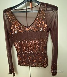 Maglietta donna tg.S/M con pailettes