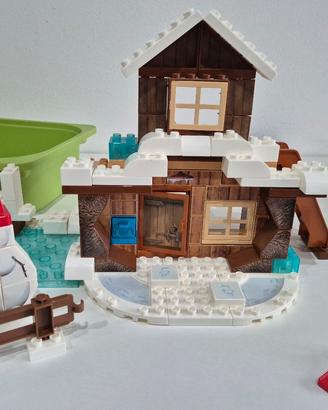 mattoncini PlayBig casa sulla neve Masha e Orso