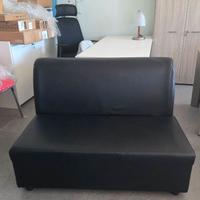Divano attesa 2 posti skay nero