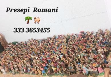 Statuine Presepe d'epoca in cartapesta cm. 10