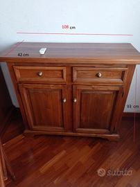 Mobile in legno basso 2 ante