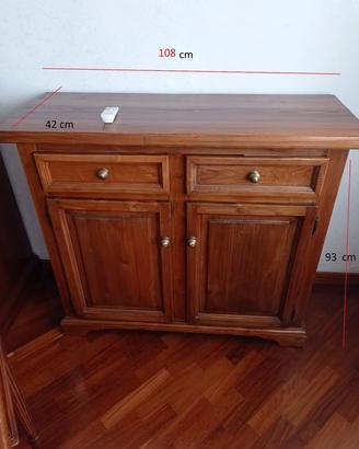 Mobile in legno basso 2 ante