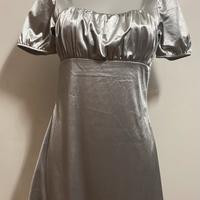 Vestito elegante argento S/M
