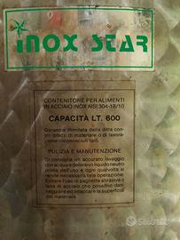 Contenitore inox da 600l