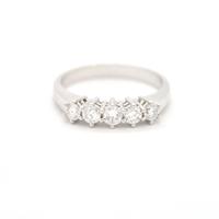Riviere 5 diamanti oro bianco Ct 0,65