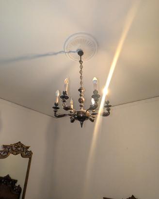 lampadario ottone