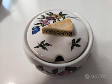 Formaggiera ceramica vecchia Lodi 
