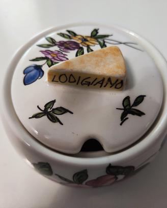 Formaggiera ceramica vecchia Lodi 