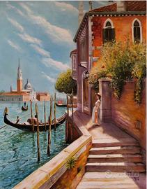 Quadro ad olio su tela Venezia
