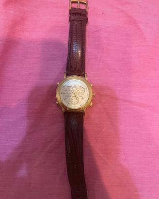 Orologio Lorenz Quarzo Chrono 14341 placcato Oro