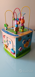 Cubo attività Legno Bambini Giochi in Legno 5 in 1