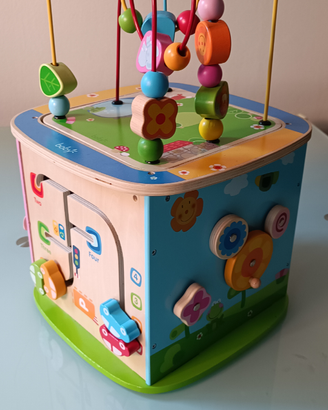 Cubo attività Legno Bambini Giochi in Legno 5 in 1