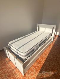 Letto singolo SONGESAND, rete LÖNSET e materasso