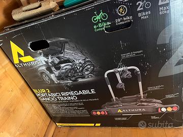 Porta 2 bici e-bike gancio traino althura
