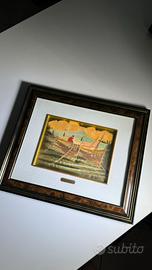 Quadro M. Lamberti barca veneziana 31x36 cm