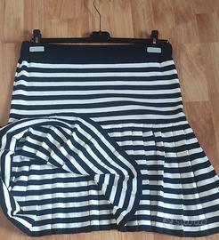 Gonna a pieghe in maglia di lana monari