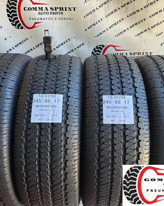 4 PNEUMATICI 245/65 R17 BRIDGESTONE ESTIVE 75%
