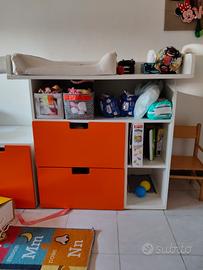 Fasciatoio/scrivania cassettiera ikea