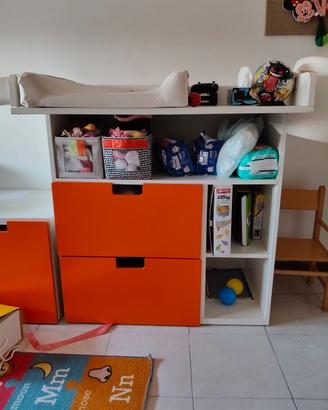 Fasciatoio/scrivania cassettiera ikea