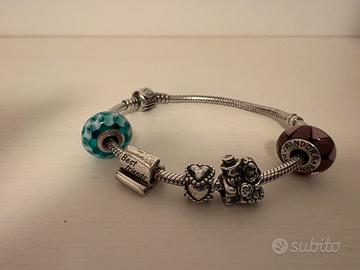 Bracciale pandora  originale 19 cm con charms