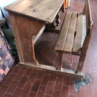 Banco di scuola in legno primi 900