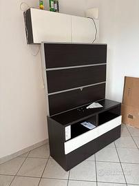 Mobile TV con cassetti e pensile