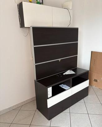 Mobile TV con cassetti e pensile