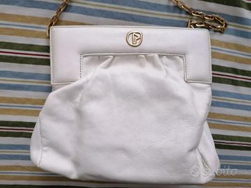 Borsa pelle bianca Nazareno Gabrielli