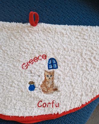 Asciugamano cucina gatto Grecia Corfu
