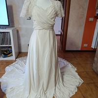 vestito da sposa seta e pizzo