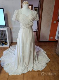 vestito da sposa seta e pizzo