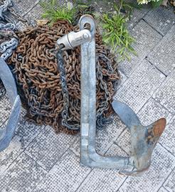 Ancore bruce (trefoil) complete di catena