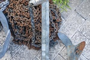 Ancore bruce (trefoil) complete di catena