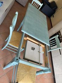 Tavolo +4 sedie stile provenzale