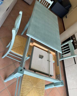 Tavolo +4 sedie stile provenzale