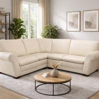 Divano angolare curvo Château d’Ax – colore panna