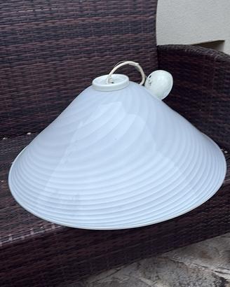 Lampadario Murano a spirale vintage anni 70