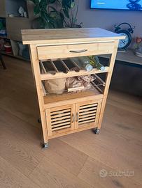 mobiletto multiuso da cucina con ruote
