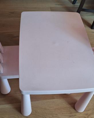 Tavolino Ikea mammut + sedie