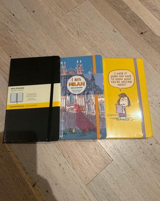 Ser di 3 moleskine nuove e sigillate-edizioni limi