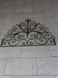 testiera  letto verde di ferro battuto