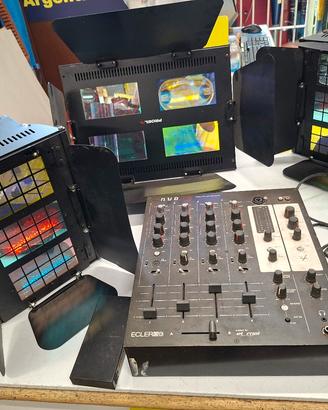 3 luci Strobo+mixer+mixer piccolo +caveria