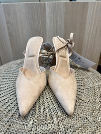 Décolleté slingback Calliope beige/nude nuove 37