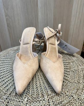 Décolleté slingback Calliope beige/nude nuove 37