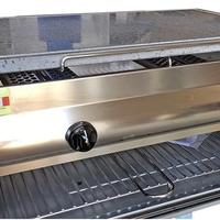 BARBECUE ACCIAIO INOX GAS GRIGLIA 2 FUOCHI PIASTRA