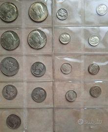 Lotto 17 Monete d'Argento Americane Vintage