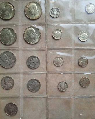 Lotto 17 Monete d'Argento Americane Vintage