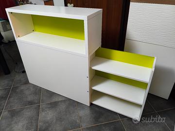 mobile libreria ikea con carrello estraibile