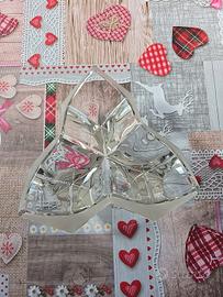 Scultura triplo cubo geometrico cristallo Daum