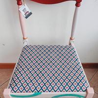 SEDIA VINTAGE IN LEGNO DIPINTA